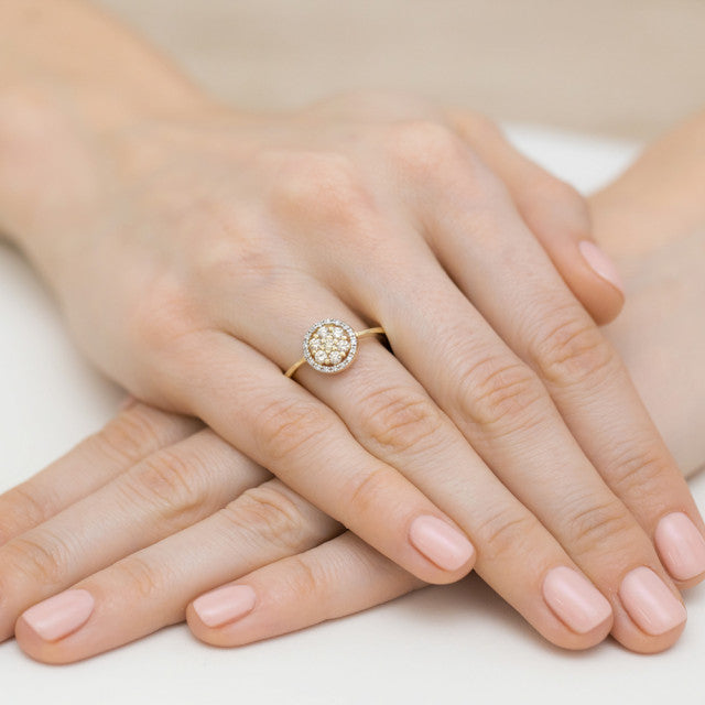 Inel Aur 14K cu Diamante Naturale 0.44 ct, imaginea 4 din 11