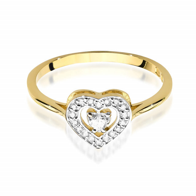 Inel Aur 14K cu Diamante Naturale 0.19 ct, imaginea 2 din 11