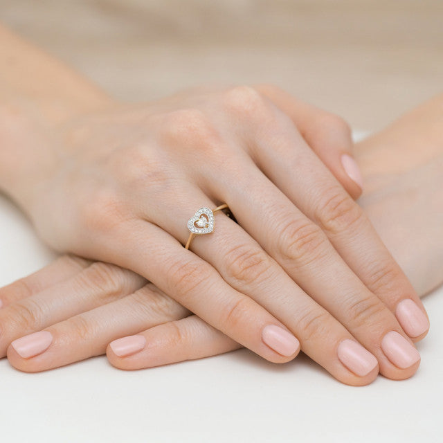 Inel Aur 14K cu Diamante Naturale 0.19 ct, imaginea 7 din 11