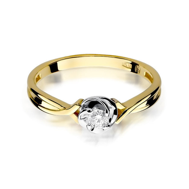 Inel Aur 14K cu Diamant Natural 0.10 ct, imaginea 2 din 11