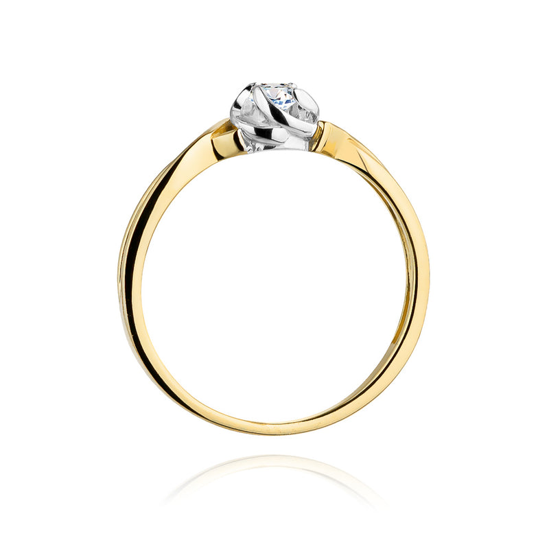 Inel Aur 14K cu Diamant Natural 0.10 ct, imaginea 3 din 11