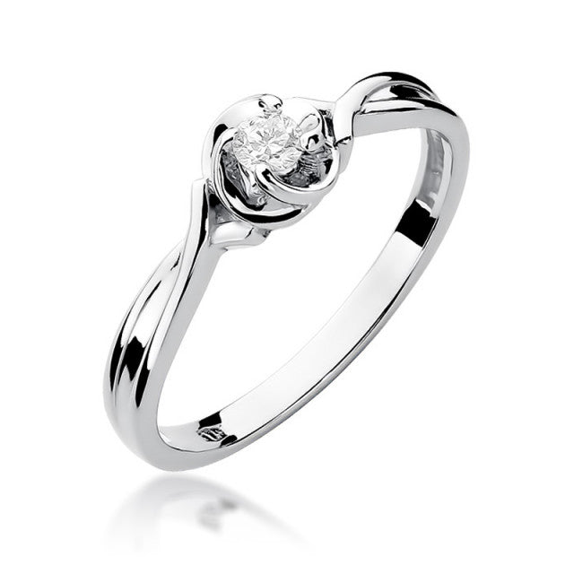 Inel Aur 14K cu Diamant Natural 0.10 ct, imaginea 4 din 11