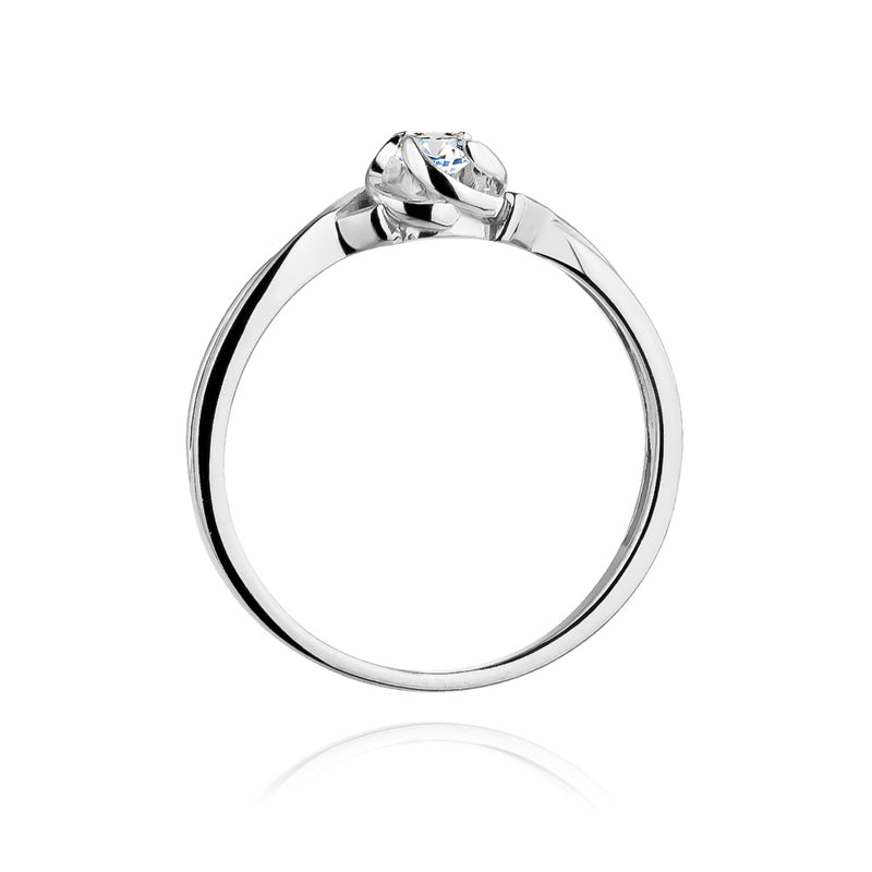 Inel Aur 14K cu Diamant Natural 0.10 ct, imaginea 6 din 11