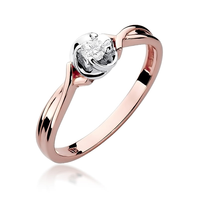 Inel Aur 14K cu Diamant Natural 0.10 ct, imaginea 8 din 11