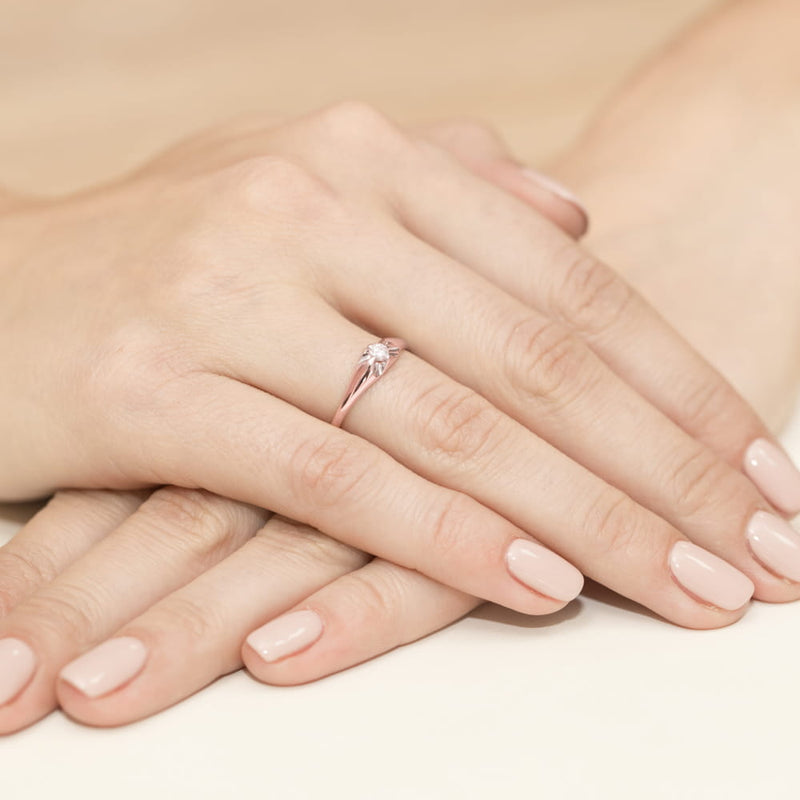 Inel Aur 14K cu Diamant Natural 0.10 ct, imaginea 11 din 11