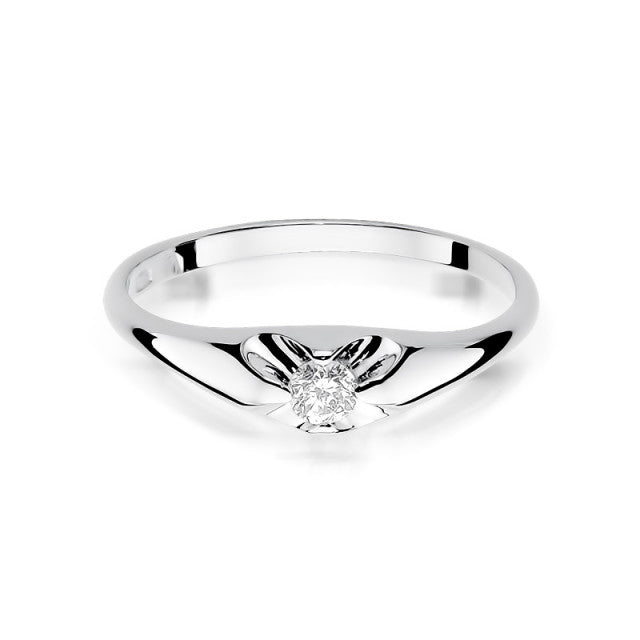 Inel Aur 14K cu Diamant Natural 0.10 ct, imaginea 5 din 11