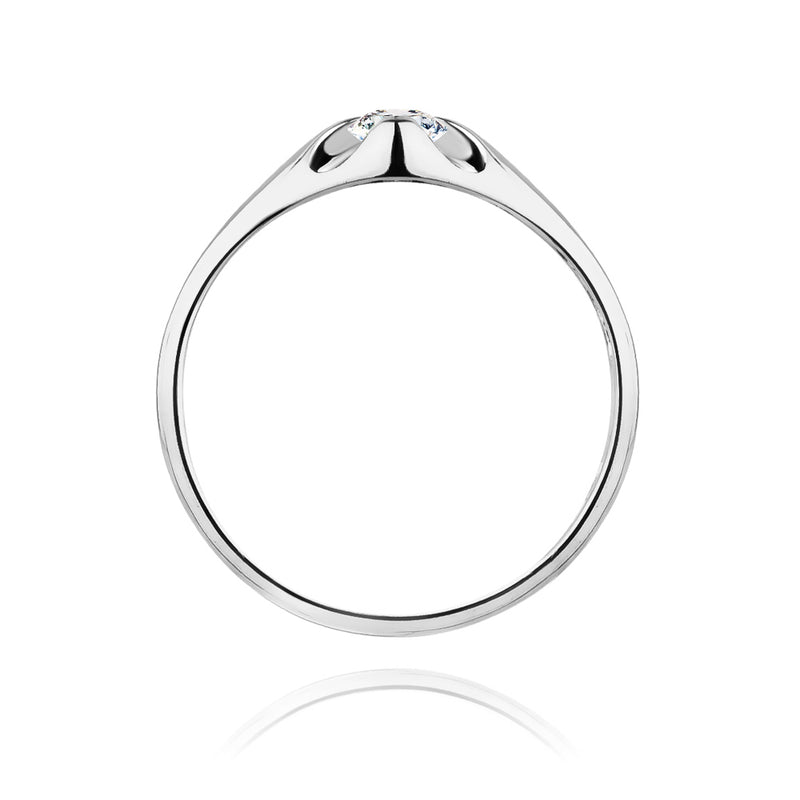 Inel Aur 14K cu Diamant Natural 0.10 ct, imaginea 6 din 11
