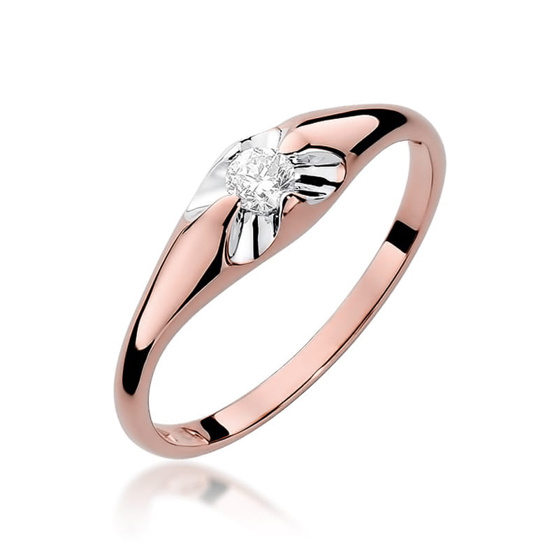 Inel Aur 14K cu Diamant Natural 0.10 ct, imaginea 8 din 11