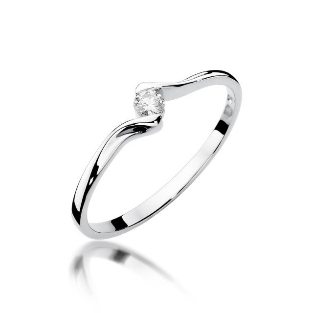 Inel Aur 14K cu Diamant Natural 0.09 ct, imaginea 5 din 10