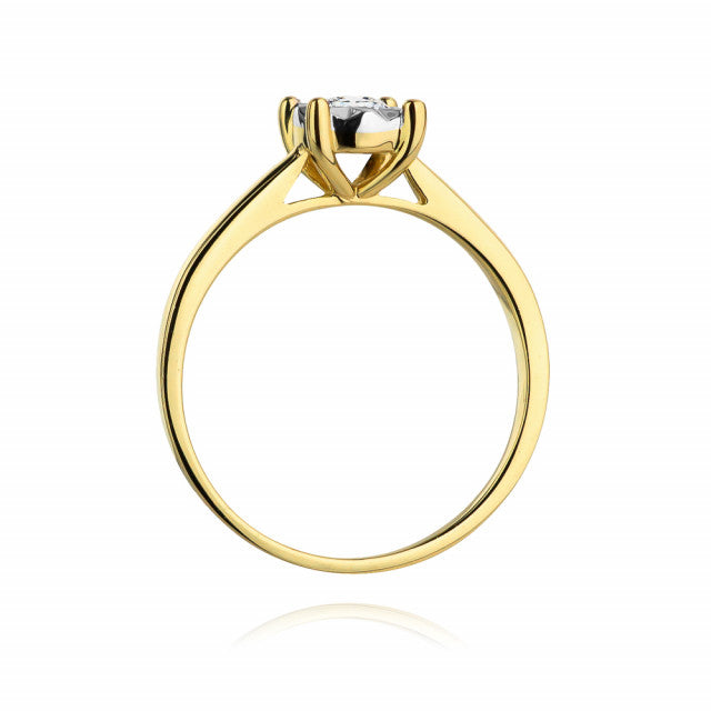 Inel Aur 14K cu Diamant Natural 0.20 ct, imaginea 3 din 11