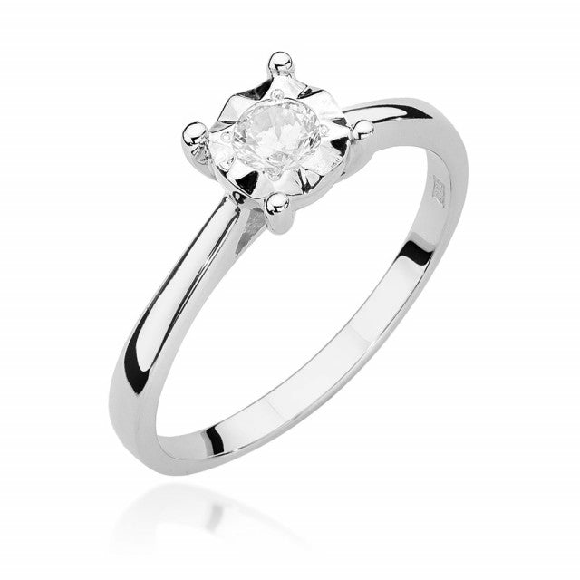 Inel Aur 14K cu Diamant Natural 0.20 ct, imaginea 4 din 11