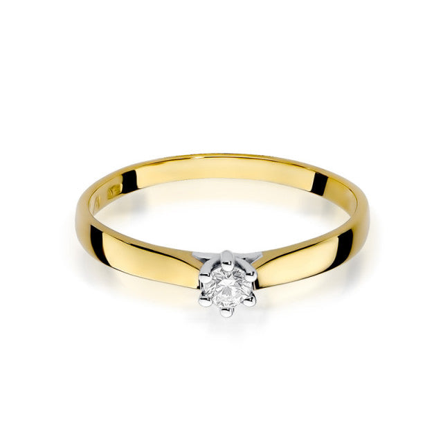 Inel Aur 14K cu Diamant Natural 0.08 ct, imaginea 2 din 11