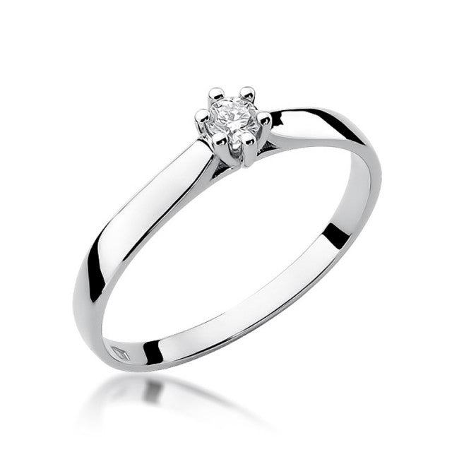 Inel Aur 14K cu Diamant Natural 0.08 ct, imaginea 4 din 11