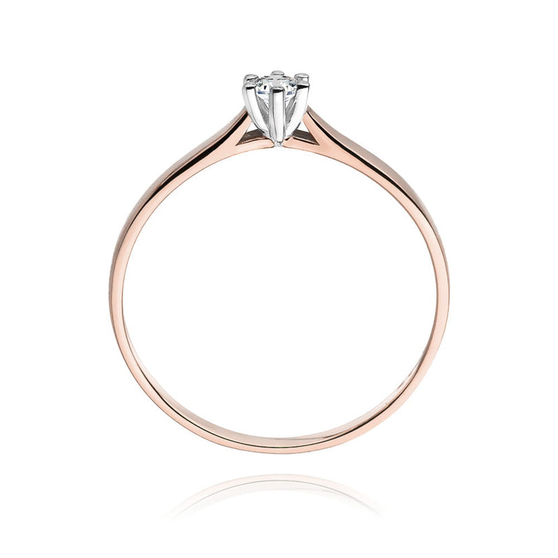 Inel Aur 14K cu Diamant Natural 0.08 ct, imaginea 10 din 11