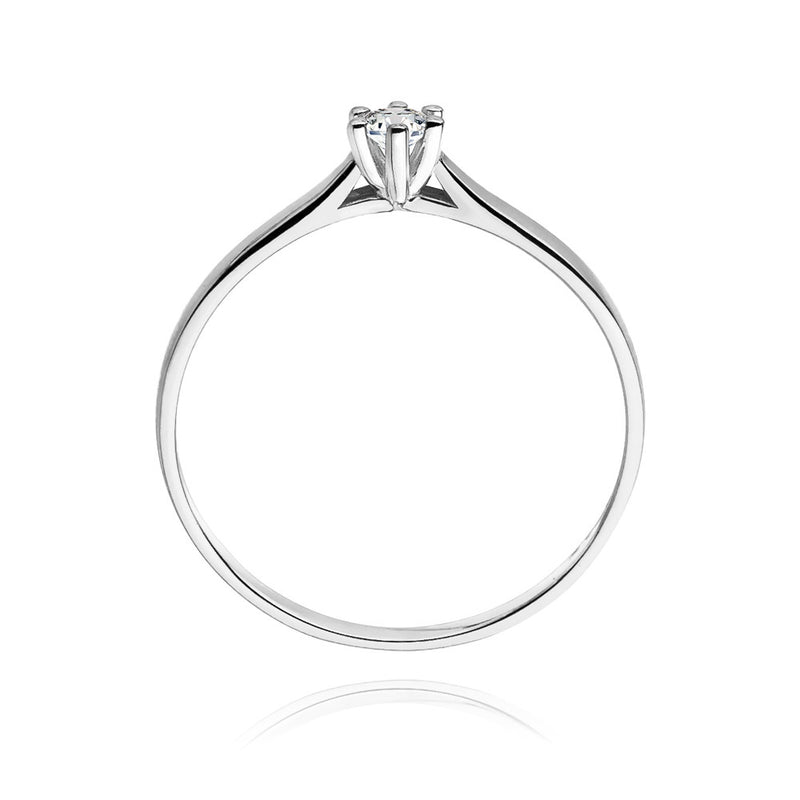Inel Aur 14K cu Diamant Natural 0.10 ct, imaginea 6 din 11