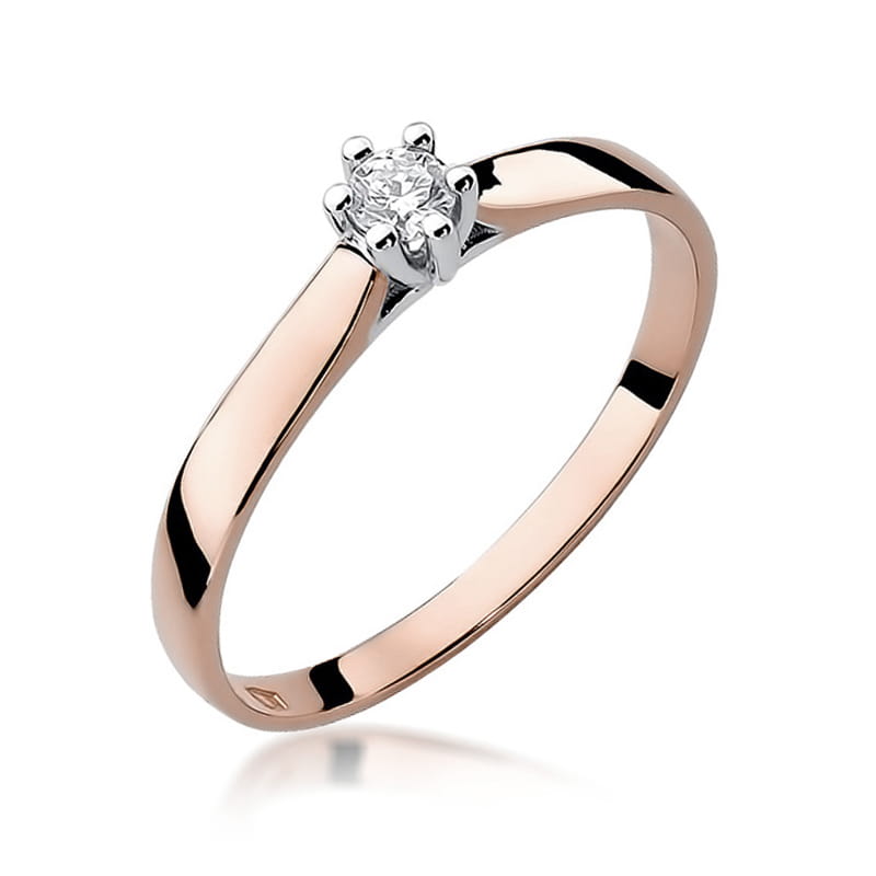Inel Aur 14K cu Diamant Natural 0.10 ct, imaginea 8 din 11