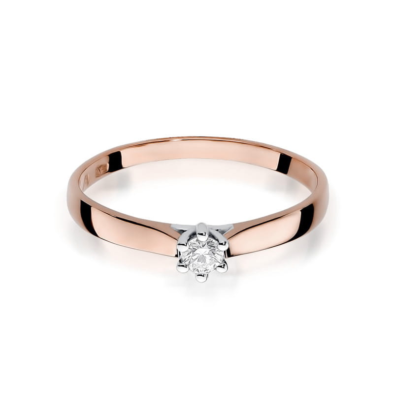 Inel Aur 14K cu Diamant Natural 0.10 ct, imaginea 10 din 11