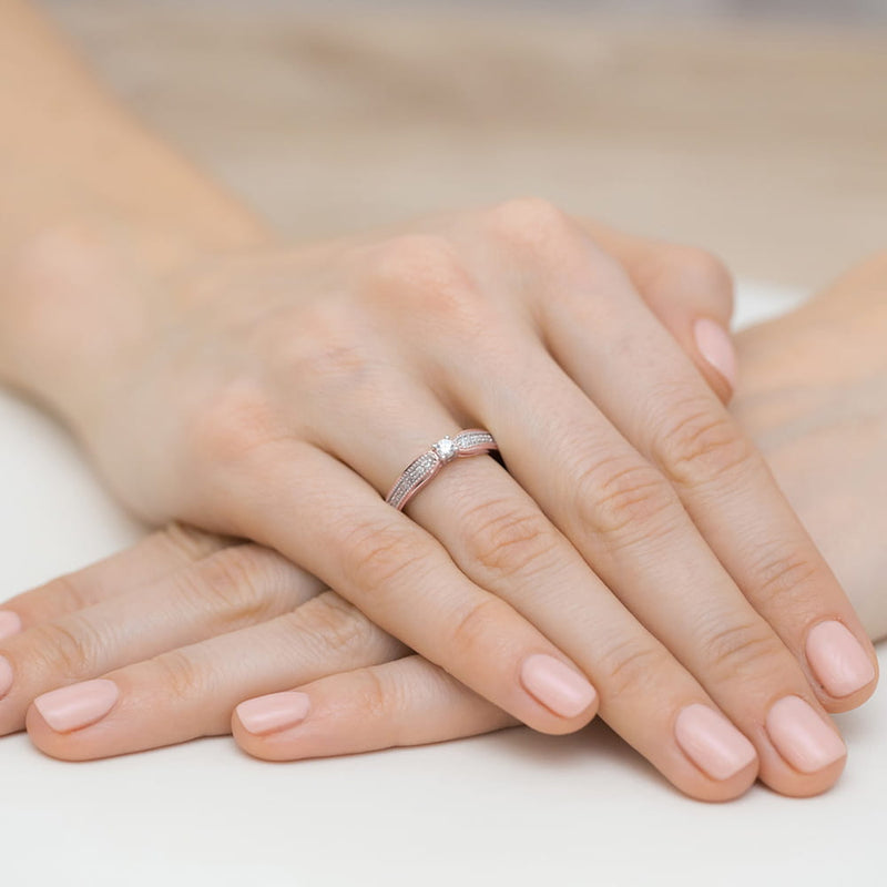 Inel Aur 14K cu Diamante Naturale 0.17 ct, imaginea 11 din 11