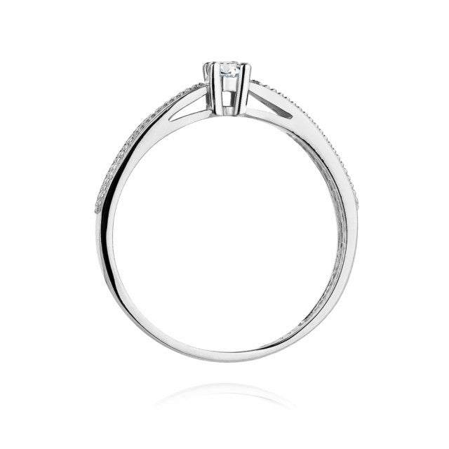 Inel Aur 14K cu Diamante Naturale 0.17 ct, imaginea 6 din 11