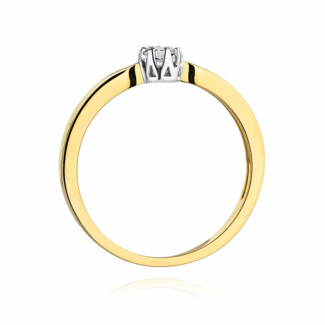 Inel Aur 14K cu Diamant Natural 0.15 ct, imaginea 3 din 11