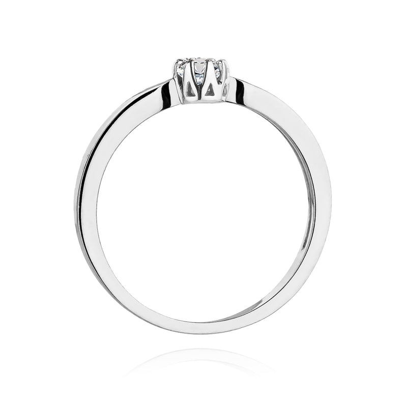 Inel Aur 14K cu Diamant Natural 0.15 ct, imaginea 6 din 11