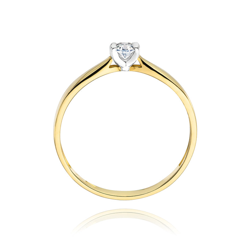 Inel Aur 14K cu Diamant Natural 0.08 ct, imaginea 3 din 11