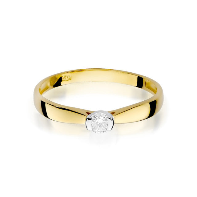 Inel Aur 14K cu Diamant Natural 0.10 ct, imaginea 2 din 11