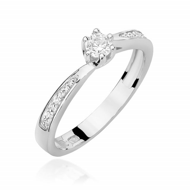 Inel Aur 14K cu Diamante Naturale 0.20 ct, imaginea 4 din 11