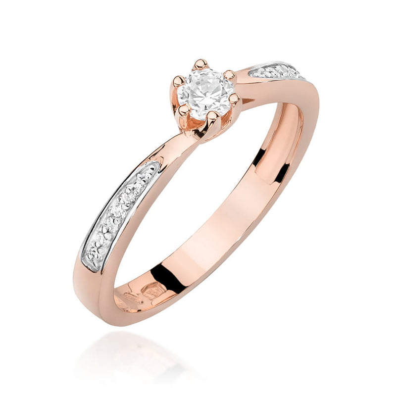 Inel Aur 14K cu Diamante Naturale 0.20 ct, imaginea 8 din 11