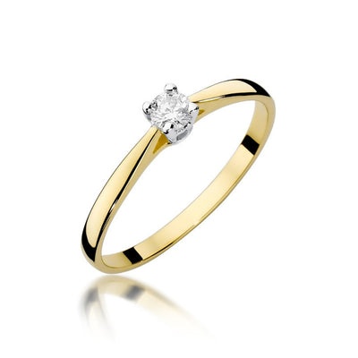 Inel Aur 14K cu Diamant Natural 0.15 ct