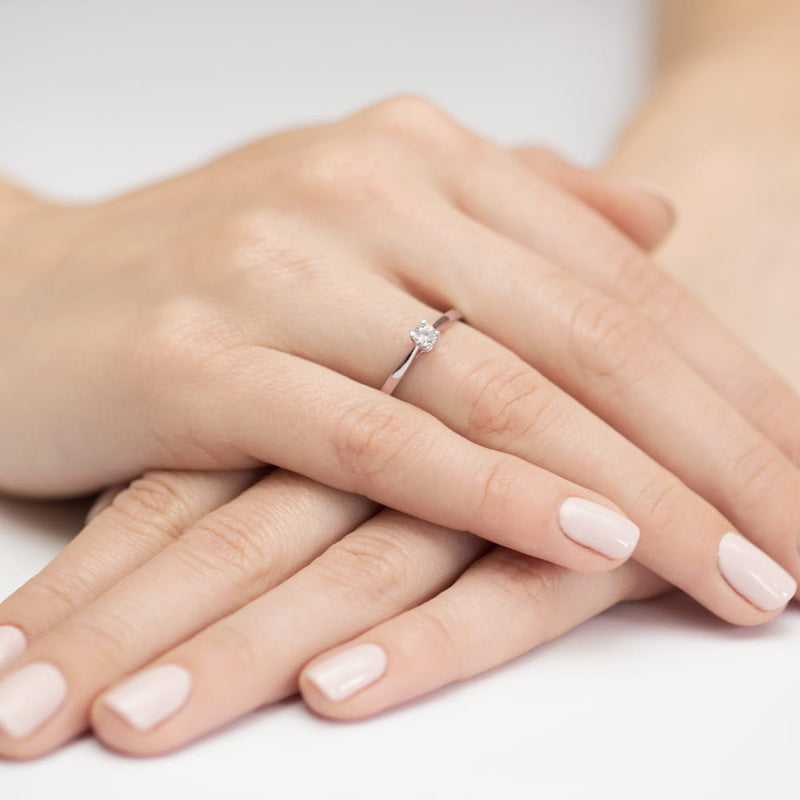 Inel Aur 14K cu Diamant Natural 0.15 ct, imaginea 11 din 11
