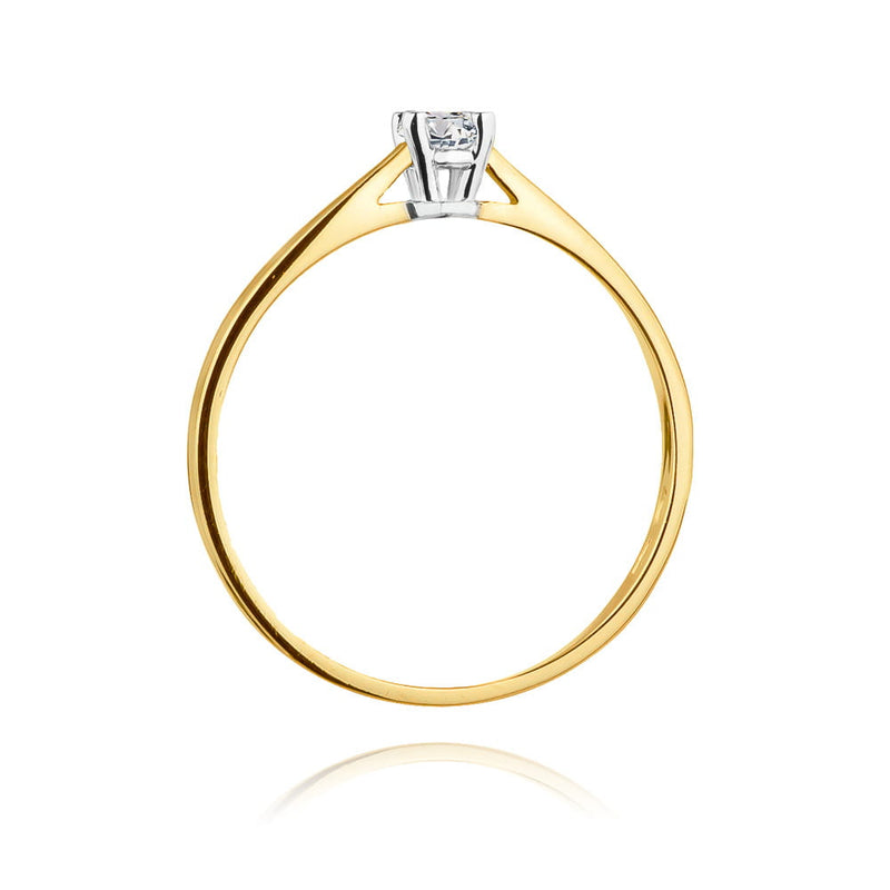 Inel Aur 14K cu Diamant Natural 0.15 ct, imaginea 3 din 11