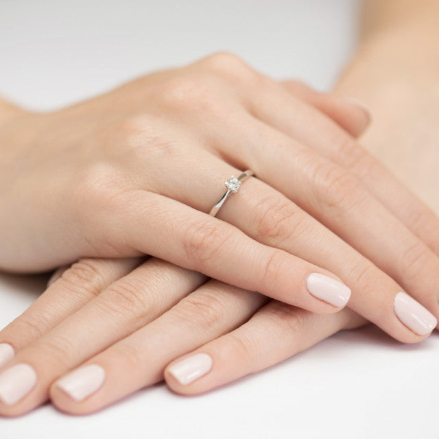 Inel Aur 14K cu Diamant Natural 0.15 ct, imaginea 7 din 11