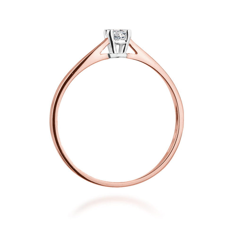 Inel Aur 14K cu Diamant Natural 0.15 ct, imaginea 10 din 11
