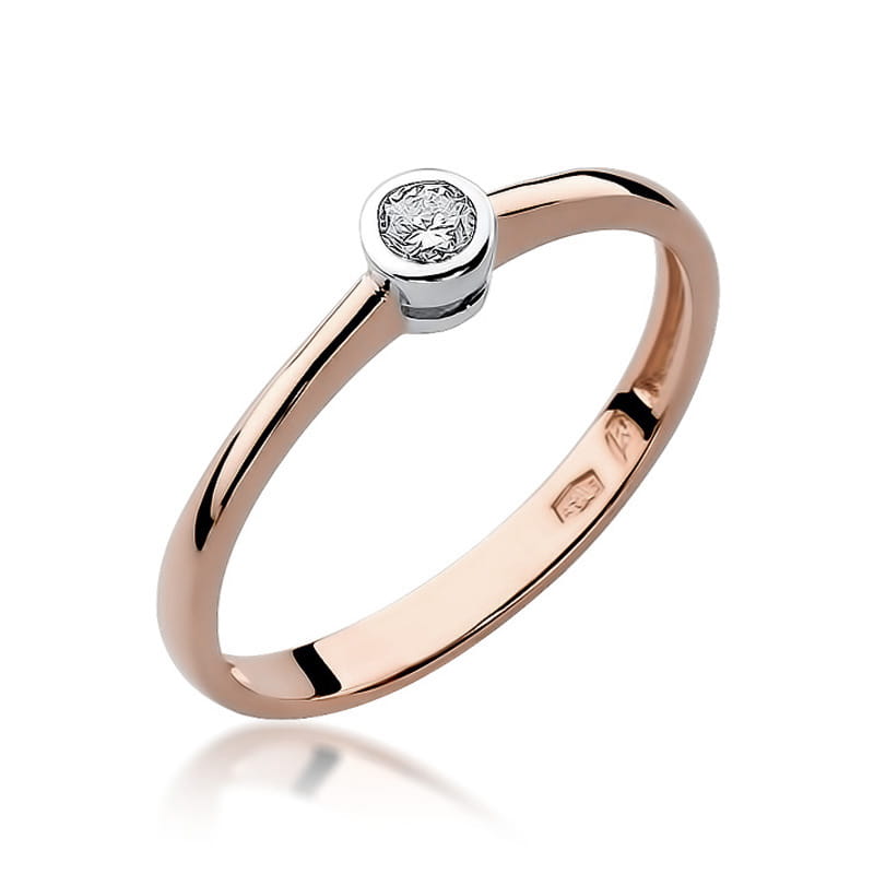 Inel Aur 14K cu Diamant Natural 0.08 ct, imaginea 8 din 11