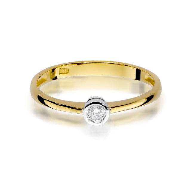 Inel Aur 14K cu Diamant Natural 0.10 ct, imaginea 2 din 10