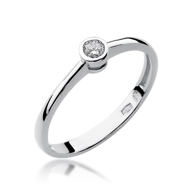 Inel Aur 14K cu Diamant Natural 0.10 ct, imaginea 4 din 10