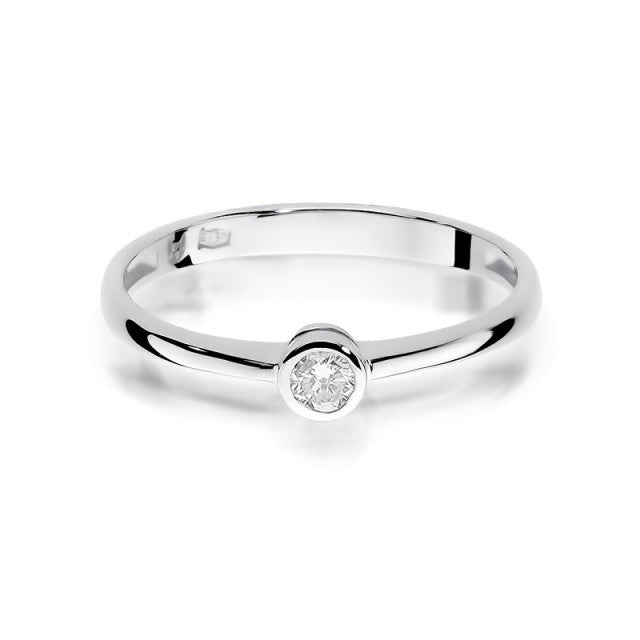 Inel Aur 14K cu Diamant Natural 0.10 ct, imaginea 5 din 10