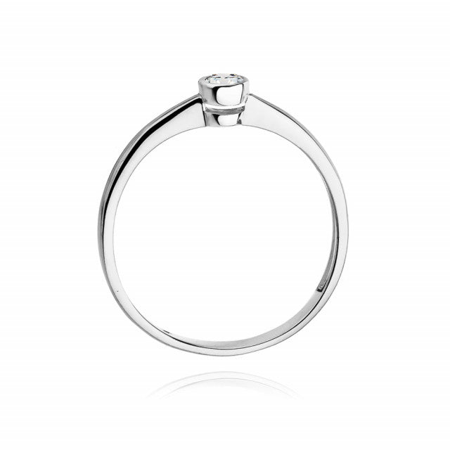 Inel Aur 14K cu Diamant Natural 0.10 ct, imaginea 6 din 10