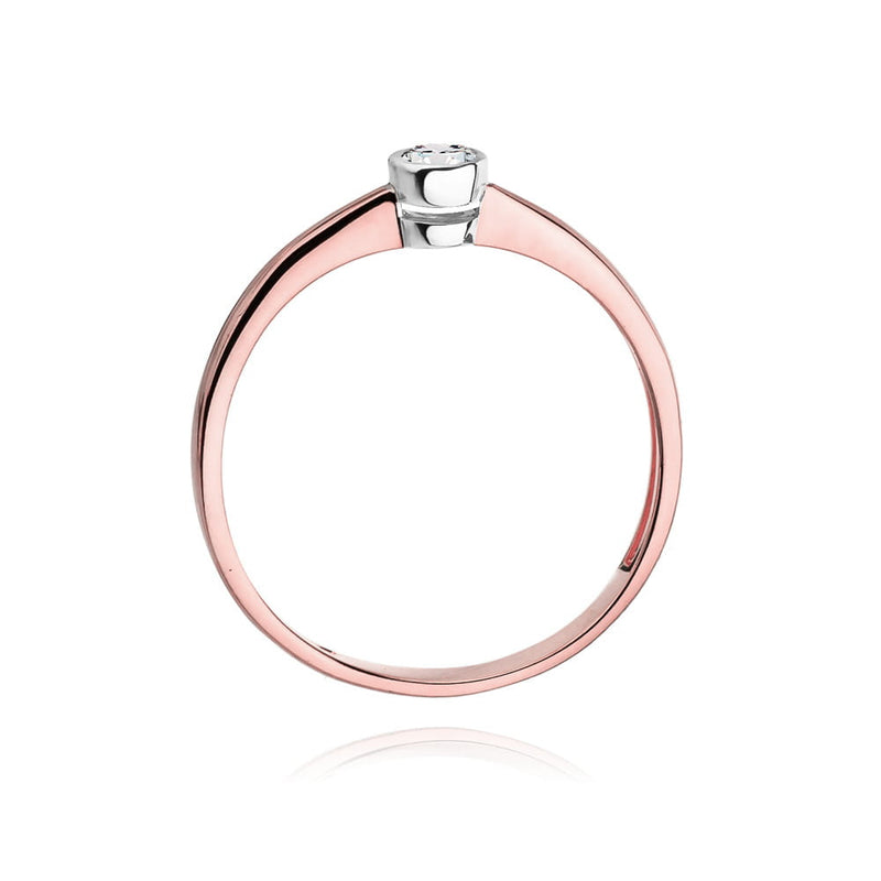 Inel Aur 14K cu Diamant Natural 0.10 ct, imaginea 10 din 10