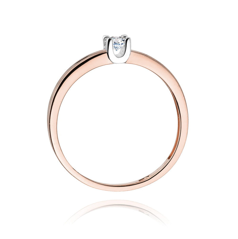 Inel Aur 14K cu Diamant Natural 0.08 ct, imaginea 10 din 10