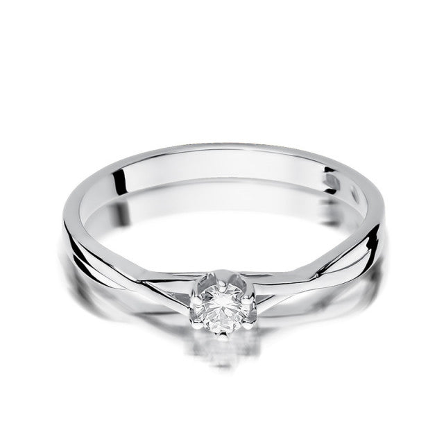 Inel Aur 14K cu Diamant Natural 0.12 ct, imaginea 5 din 11