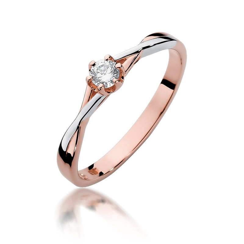 Inel Aur 14K cu Diamant Natural 0.12 ct, imaginea 8 din 11