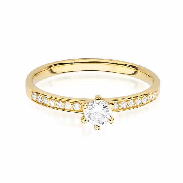 Inel Aur 14K cu Diamante Naturale 0.17 ct, imaginea 2 din 11