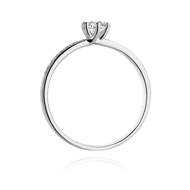 Inel Aur 14K cu Diamante Naturale 0.17 ct, imaginea 6 din 11
