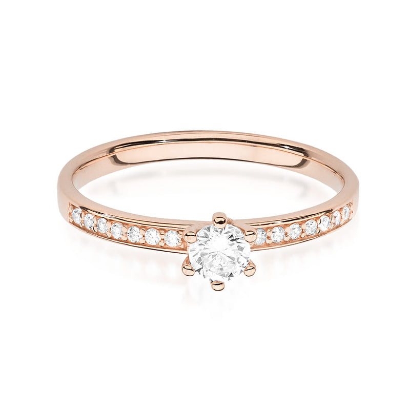 Inel Aur 14K cu Diamante Naturale 0.17 ct, imaginea 9 din 11
