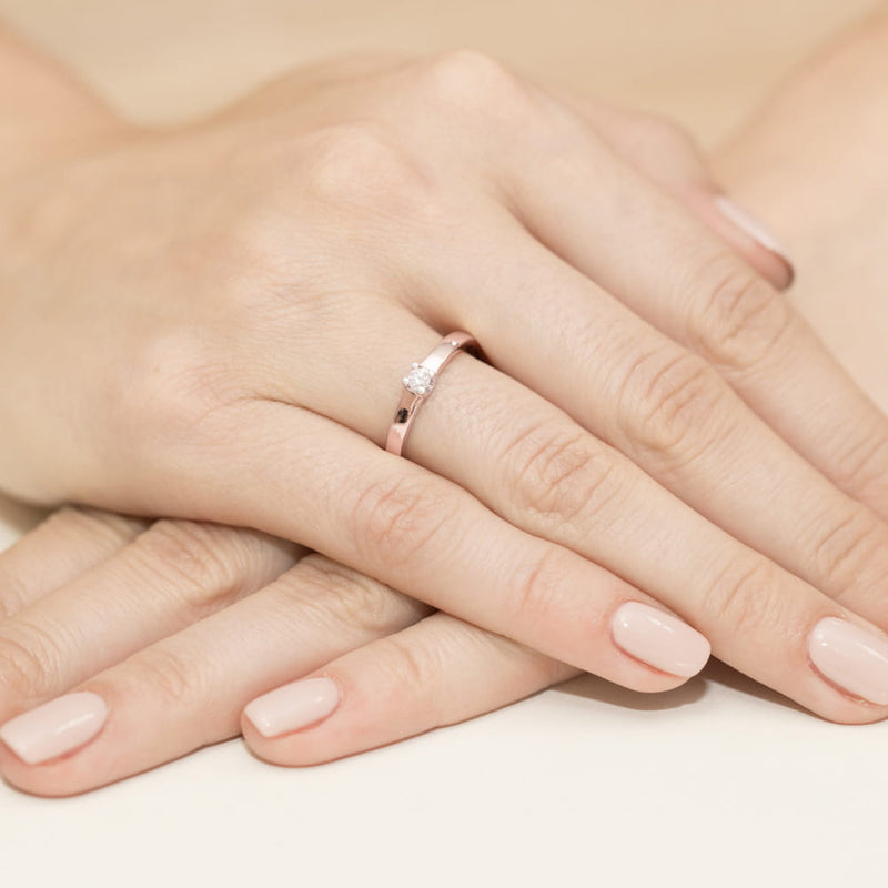 Inel Aur 14K cu Diamant Natural 0.10 ct, imaginea 11 din 11
