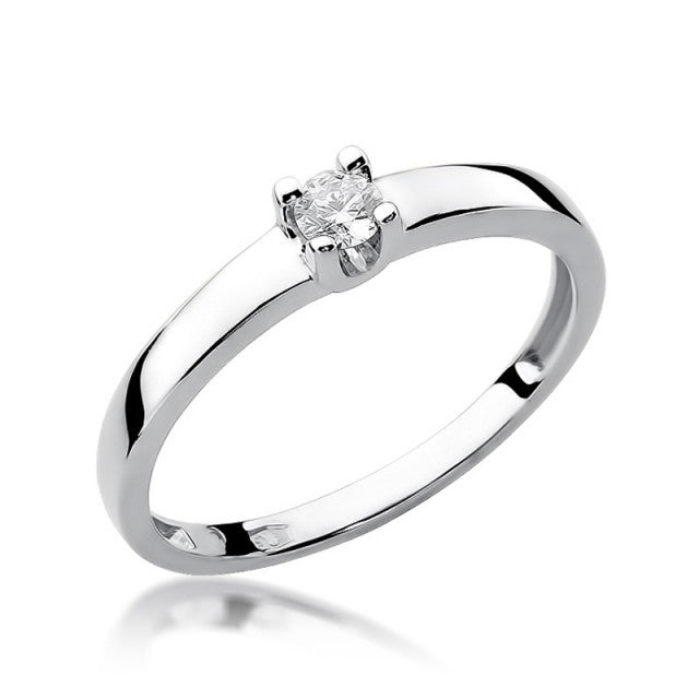 Inel Aur 14K cu Diamant Natural 0.10 ct, imaginea 4 din 11