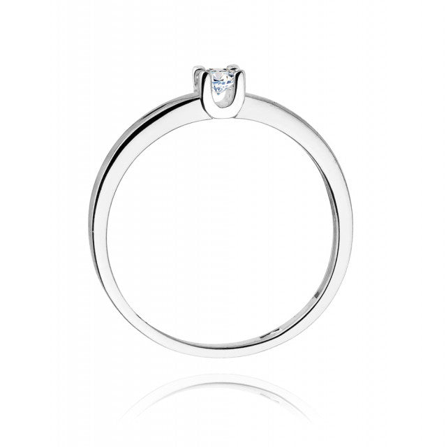 Inel Aur 14K cu Diamant Natural 0.10 ct, imaginea 6 din 11