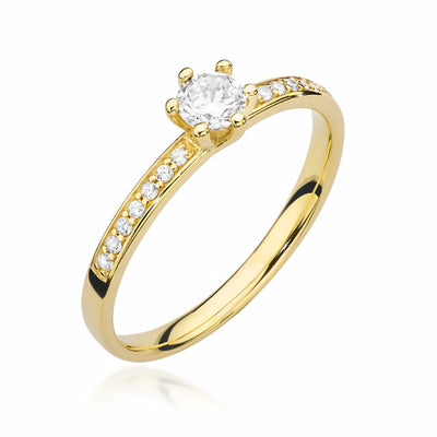 Inel Aur 14K cu Diamante Naturale 0.37 ct
